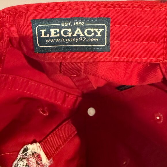 North Carolina NC State Wolfpack Legacy Strapback Adjustable Hat Cap Red - Picture 6 of 7